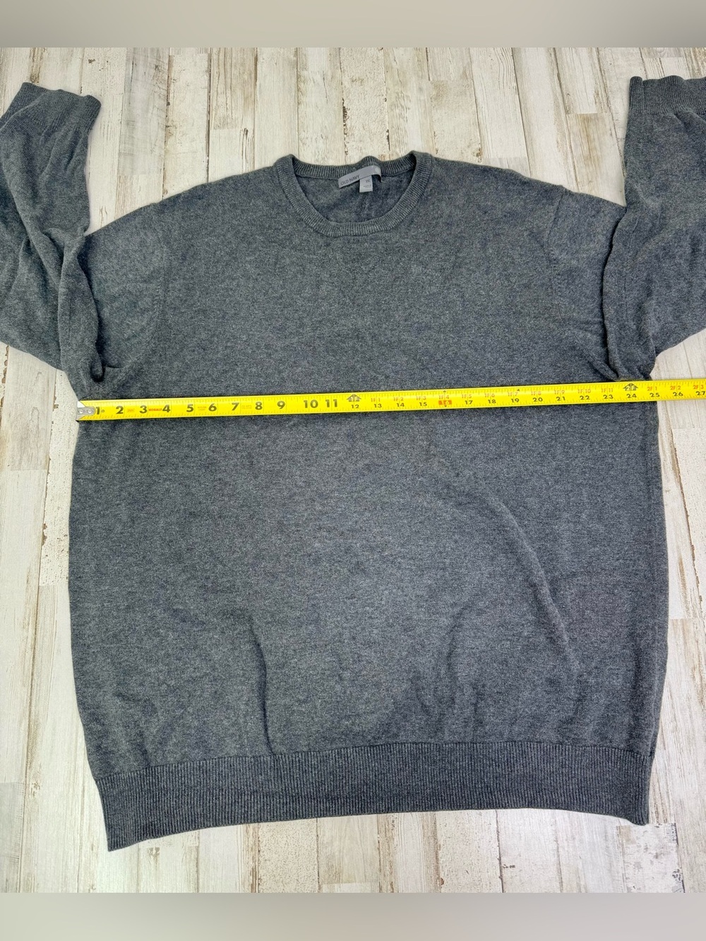 Old Navy Men's XXL Sweater Crewneck Heathered Gray Soft Knit Pullover - Picture 6 of 14